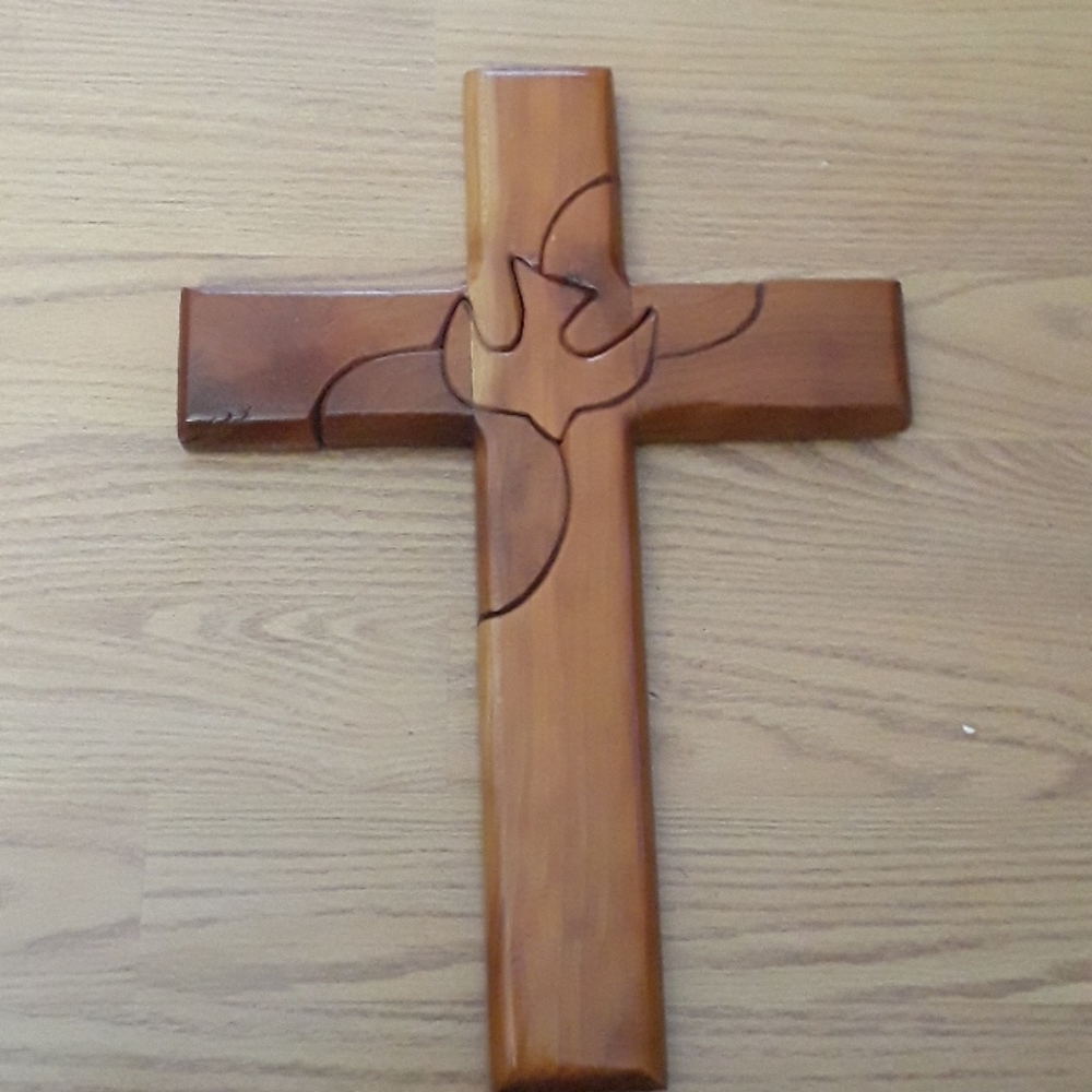 Wooden Dove Cross